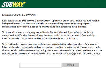 subway factura electronica