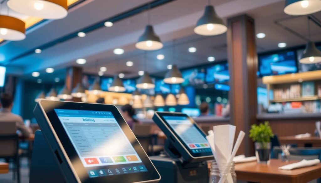 Imagen de un restaurante utilizando un sistema de facturación electrónica